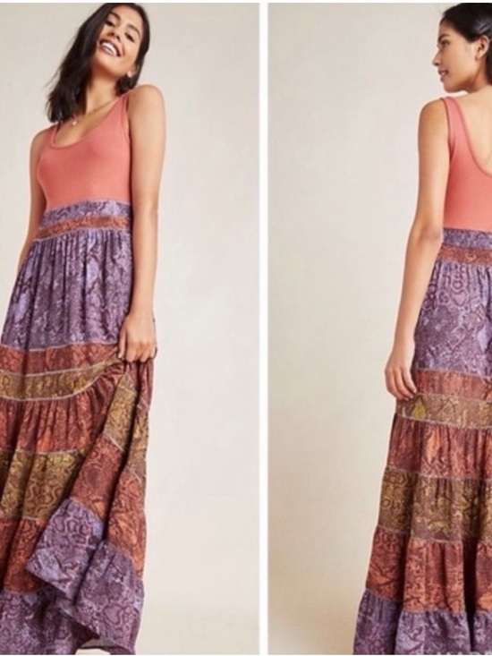 Anthropologie Dresses & Skirts - Anthropologie Coral Rust Knit Top with Tag Detail